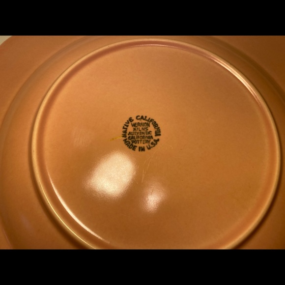 Pink Vernon Kilns California Pottery Platter - Picture 8 of 10